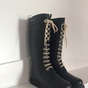 ILSE JACOBSEN Long Rubberboots Black size 39/8